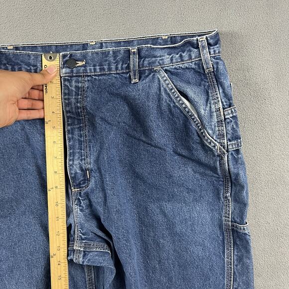 Carhartt FR Pants Mens 38X34 Blue Fire Flame Resistant Workwear 2112 CAT 2 - Picture 9 of 11